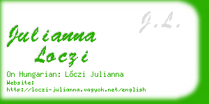 julianna loczi business card