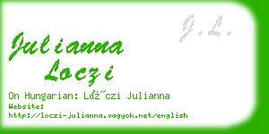 julianna loczi business card